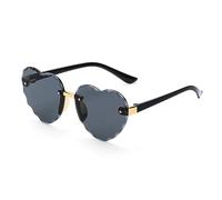 UJEDFHV Lunettes de soleil de cœur Lunettes de soleil Ocean Lenses plein air Protection for enfants en forme cœur for pour fête de mariage(Color07)