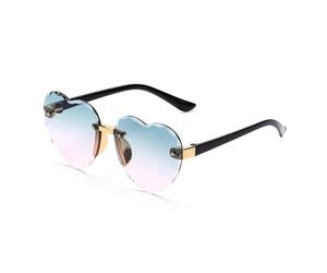 UJEDFHV Lunettes de soleil de cœur Lunettes de soleil Ocean Lenses plein air Protection for enfants en forme cœur for pour fête de mariage(Color-12)