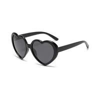 UJEDFHV Lunettes de soleil de cœur Lunettes de soleil polarisées en forme cœur, jolies lunettes tendance for femmes pour fête de mariage(Pink Pink Mirrored)