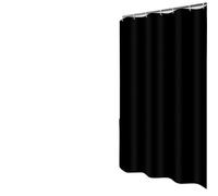 UJEDFHV Rideau Douche Thicken Solid Color Black/White Bath Curtain Simple Waterproof Dark Grey Shower Curtains Mildewproof for Bathroom Mould Proof(Black,W180xH180cm)
