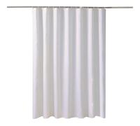 UJEDFHV Rideau Douche Thicken Solid Color Black/White Bath Curtain Simple Waterproof Dark Grey Shower Curtains Mildewproof for Bathroom Mould Proof(White,W180xH200cm)