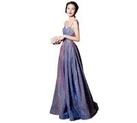 UJEDFHV Robes de soirée Tenue de Performance chœur d'hôte à Bretelles Longues en V for Anniversaire Femme pour Partie(Color 4,XL)