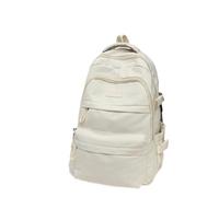 UJEDFHV Sac De Cours Cartable unisexe, nouveau, japonais, simple, for lycéen, collège, sac à dos grande capacité(Beige)