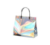 UJEDFHV Sac De Cours Sac à dos laser argenté rose tendance en cuir PU holographique for petite fille(B-M)