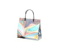UJEDFHV Sac De Cours Sac à dos laser argenté rose tendance en cuir PU holographique for petite fille(B-S)