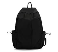 UJEDFHV Sac De Cours Sac à dos simple for femme, couleur unie, vintage, rouge, grande capacité, étanche, for voyage, décontracté, coréen, populaire(Black)