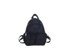 UJEDFHV Sac De Cours Sac à dos style Preppy Grunge uni, tendance, décontracté, for femme, idéal for l'école ou les études(Black)