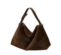 UJEDFHV Sac en daim marron Sac Bandoulière En Daim For Femme, À Oreiller, Niche Littéraire, Cuir De Vache Mat, For Les Déplacements pour le Quotidien(Red)