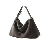 UJEDFHV Sac en daim marron Sac Bandoulière En Daim For Femme, À Oreiller, Niche Littéraire, Cuir De Vache Mat, For Les Déplacements pour le Quotidien(Elephant gray)
