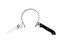 UJHKAQVGT Couvre-chef d'horreur d'Halloween, couteau de cuisine simulé, bandeau de hache, boucle de tête de fête délicate et amusante