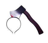UJHKAQVGT Couvre-chef d'horreur d'Halloween, couteau de cuisine simulé, bandeau de hache, boucle de tête de fête délicate et amusante