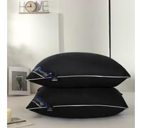 UJHKAQVGT Oreiller en velours et plumes - 3 hauteurs au choix - Qualité hôtelière - Lavable en machine - Doux et soyeux - Soutien efficace pour le cou et les épaules - Multicolore en option.