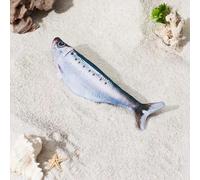 UJHKAQVGT Poisson flottant réaliste de la taille d'une bouchée - Jouets interactifs pour chat pour toutes les races - 3 modes de battement activés par le robinet - Sardine/Saury/Croaker jaune - 18 cm