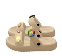 UJHKAQVGT Sandales à plateforme pour femme - 5,8 cm - En EVA - Rembourrées - Antidérapantes - Deux usures - Ours d'amour / tournesol, Beige [Tournesol], 39.5 EU