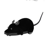 UJHKAQVGT Souris interactive mobile automatique avec son couineur, jouet interactif pour chat pour exercices d'intérieur/extérieur (gris foncé)