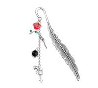 UJIMS Marque-page inspiré de la course à pied de la petite souris Zade Bijoux Dark Romance Cadeau Smut Reader Cadeau (LittleMouseBlackBookmarks)