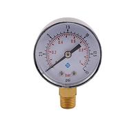Ujjdwiurgh 0-1Bar 50Mm Jauge de Pression D'Eau ManomèTre 1/4 Pouce NPT ManomèTre -50-15Psi