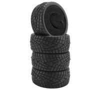 Ujjdwiurgh 1/10 RC Car on Road Performance Rubber Racing Tire Tire 8001 avec éPonge 4Pcs