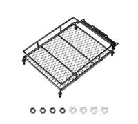 Ujjdwiurgh 1/10 RC Voiture Rock Chenille en MéTal Porte-Bagages Porte-Bagages avec LED LumièRes Barre pour CC01 SCX10 D90