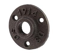 Ujjdwiurgh 1/2 Pouce en Fonte Noire Raccords de Tuyauterie Bride de Plancher Fileté