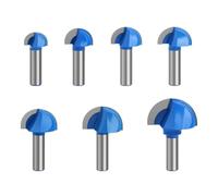 Ujjdwiurgh 1/2 Tige Ronde Nez Rainure Noyau Boîte Routeur Peu Double Rainure Outils de Travail Du Bois Demi-Rond Soulagement Forets