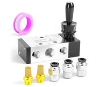 Ujjdwiurgh 1/4" NPT 5 Voies 2 Positions Vanne Pneumatique à Levier Manuel ÉLectrovanne Pneumatique ContrôLe Manuel Push-Pull 4H210-08