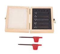 Ujjdwiurgh 1/4 Pouce Mini Indexable Carbure Tour Titulaire Outil de Tournage Peu Bit Set avec Carbure InsèRe TCMT090204, 5 PièCes