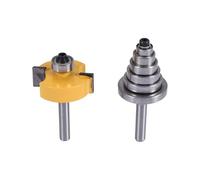 Ujjdwiurgh 1/4 pouces Shank feuillure Router Bit 6 avec ensemble de coussinets pour plusieurs profondeurs de 1/8 de pouce, 1/4 de pouce, 5/16 pouce, 3/8 de pouce, 7/16 pouce, 1/2 pouce