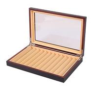 Ujjdwiurgh 1 boîte à crayons en bois transparent à 12 compartiments - Boîte à crayons - Organisateur de collection - Ébène