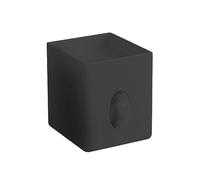 Ujjdwiurgh 1 boîte à mouchoirs en cuir synthétique pour salle de bain, bureau, organiseur décoratif (noir)