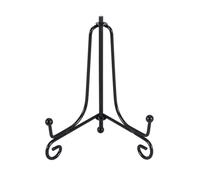 Ujjdwiurgh 1 chevalet en fer classique pour présentation, bol, assiette, cadre photo, livre Artwor noir, 10,5 cm