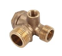 Ujjdwiurgh 1 Clapet Anti-Retour de Compresseur D'Air à Trois Voies Clapet Anti-Retour de Compresseur D'Air à Connexion Directe, Orifice de Vanne: 20Mm 16Mm 10Mm