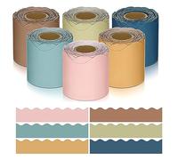 Ujjdwiurgh 1 de Bordures de Classe Couleur de 196,8 Pieds pour Tableau D'Affichage Papier Festonné pour Tableau D'Affichage