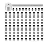 Ujjdwiurgh 1 D'Outils + 100 PièCes Les Rivets D'Installation D'Ongles avec Clous en Laiton Argenté