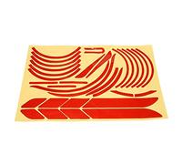 Ujjdwiurgh 1 Ensemble D'Autocollants Réfléchissants Scooter Ensemble D'Autocollants pour Les Autocollants Pliables de la Série Kickscooter (Rouge)