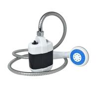 Ujjdwiurgh 1 Ensemble de Pomme de Douche Rechargeable Portable Bleu et Blanc pour Le Nettoyage des Animaux de Compagnie de Randonnée