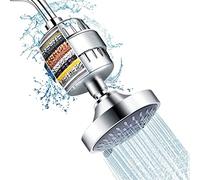 Ujjdwiurgh 1 Ensemble de Pommeau de Douche Filtré Argent avec Filtres, Filtre de Pommeau de Douche à 16 Étages pour Eau Dure