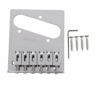 Ujjdwiurgh 1 Ensemble de Pont de Guitare Électrique à 6 Réglables pour Accessoires de Guitare TL Noir