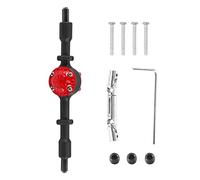 Ujjdwiurgh 1 Ensemble D'Essieu de Pont en MéTal avec Engrenage en Acier pour D12 B14 B24 B16 B36 C14 C24 C34 C44 PièCes de Mise à Niveau de Voiture RC, Noir