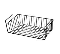 Ujjdwiurgh 1 Étagère de Rangement de Cuisine en Métal Sous la Table, Panier à Suspendre, Support de Rangement Multifonctionnel pour Livres, Maison, Bureau B