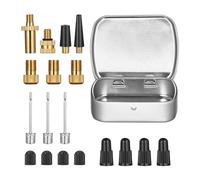 Ujjdwiurgh 1 kit d'adaptateur de valve Presta Schrader pour pompe à billes en laiton Noir et doré