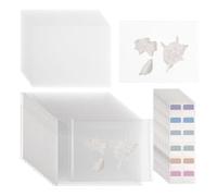 Ujjdwiurgh 1 kit de rangement de tampons transparents avec étiquettes d'index vierges pour fournitures de scrapbooking