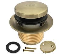 Ujjdwiurgh 1 kit de vidange de baignoire avec plaque frontale à deux trous en acier inoxydable + cuivre brossé doré