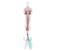 Ujjdwiurgh 1 leurres de Peche tacle Crochet Queue Spinner cuillere brochet VIB osciller Crochet de Peche (Or Rose 21g)