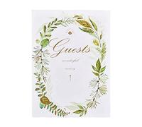 Ujjdwiurgh 1 livre d'or de mariage à motif floral blanc 38 feuilles