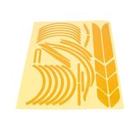 Ujjdwiurgh 1 lot d'autocollants réfléchissants pliables pour scooter série Kickscooter (jaune)