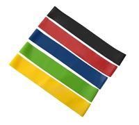 Ujjdwiurgh 1 lot de bandes de résistance en caoutchouc - 5 niveaux de résistance différents - Bande élastique pour homme et femme - Pour entraînement des jambes et du yoga