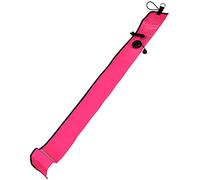 Ujjdwiurgh 1 M PlongéE sous-Marine Gonflable SMB Signal Marqueur BouéE Visibilité Flotteur Signal Tube Saucisse, Rose Rouge