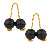 Ujjdwiurgh 1 Paire de Boules de Rythme, Shaker Cup Instruments Hochets Africains Classiques Instruments de Percussion à Main (Noir)