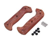 Ujjdwiurgh 1 paire de pièces de modification en bois massif naturel pour poignée de couteau BK2 Bk2, accessoires de bricolage, bois de sang